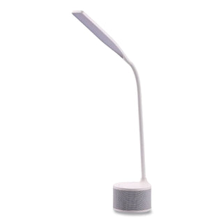 LED Bluetooth Speaker Lamp with USB, 2 Prong, 4.33w x 14.57h, White
