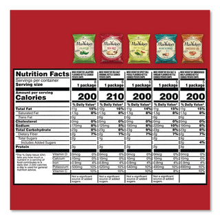 Kettle Cooked Chips Variety Mix, Four Assorted Flavors, 1.38 oz Bags, 30 Bags/Carton, Ships in 1-3 Business Days
