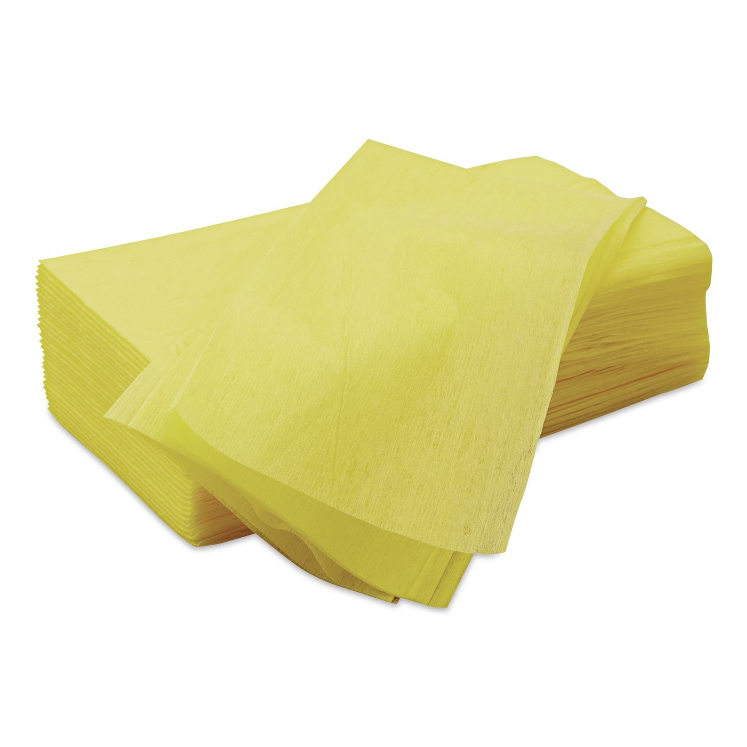 Masslinn Dust Cloths, 1-Ply, 16 x 24, Unscented, Yellow, 50/Pack, 8 Packs/Carton