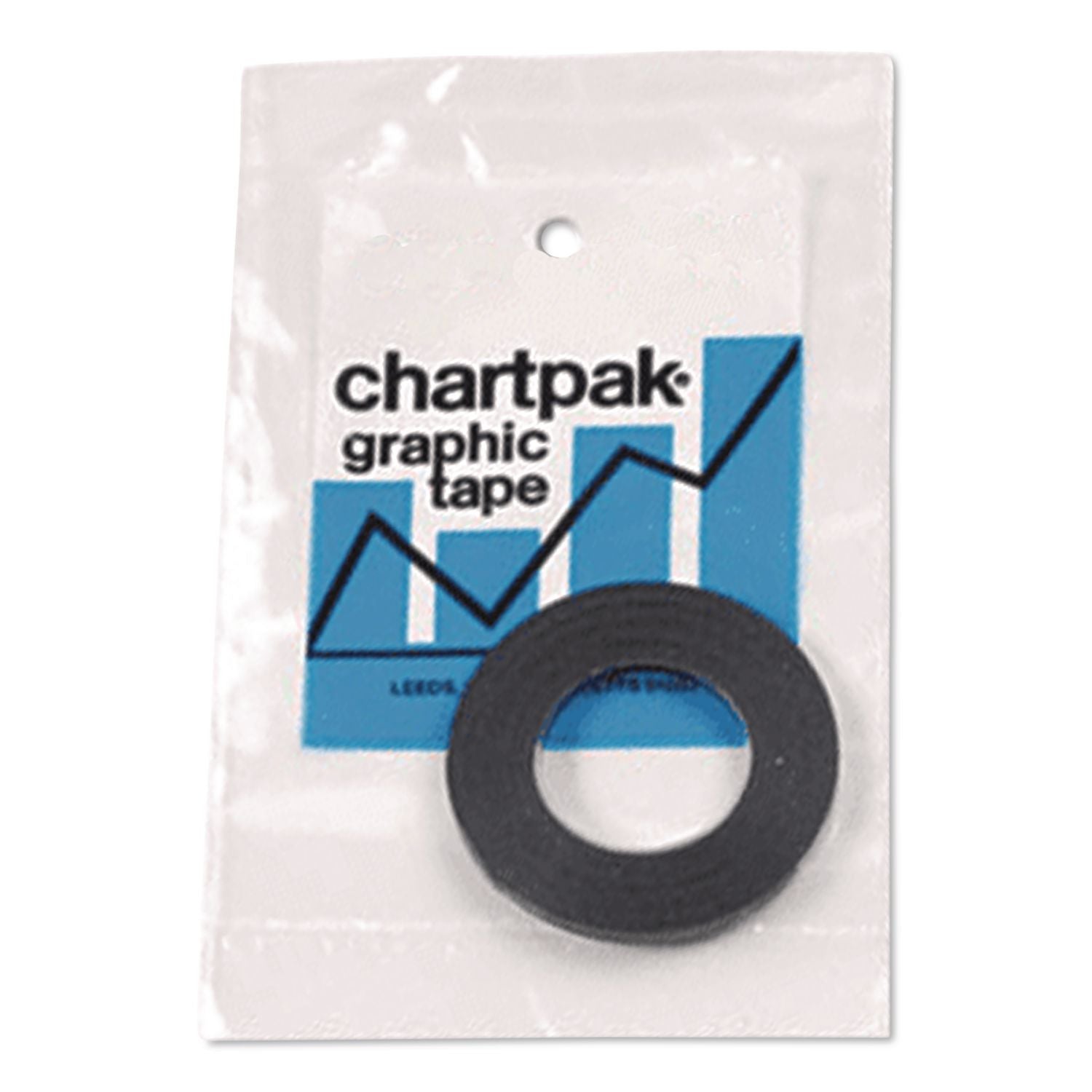 Graphic Chart Tapes, 1" Core, 0.13" x 27 ft, Matte Black