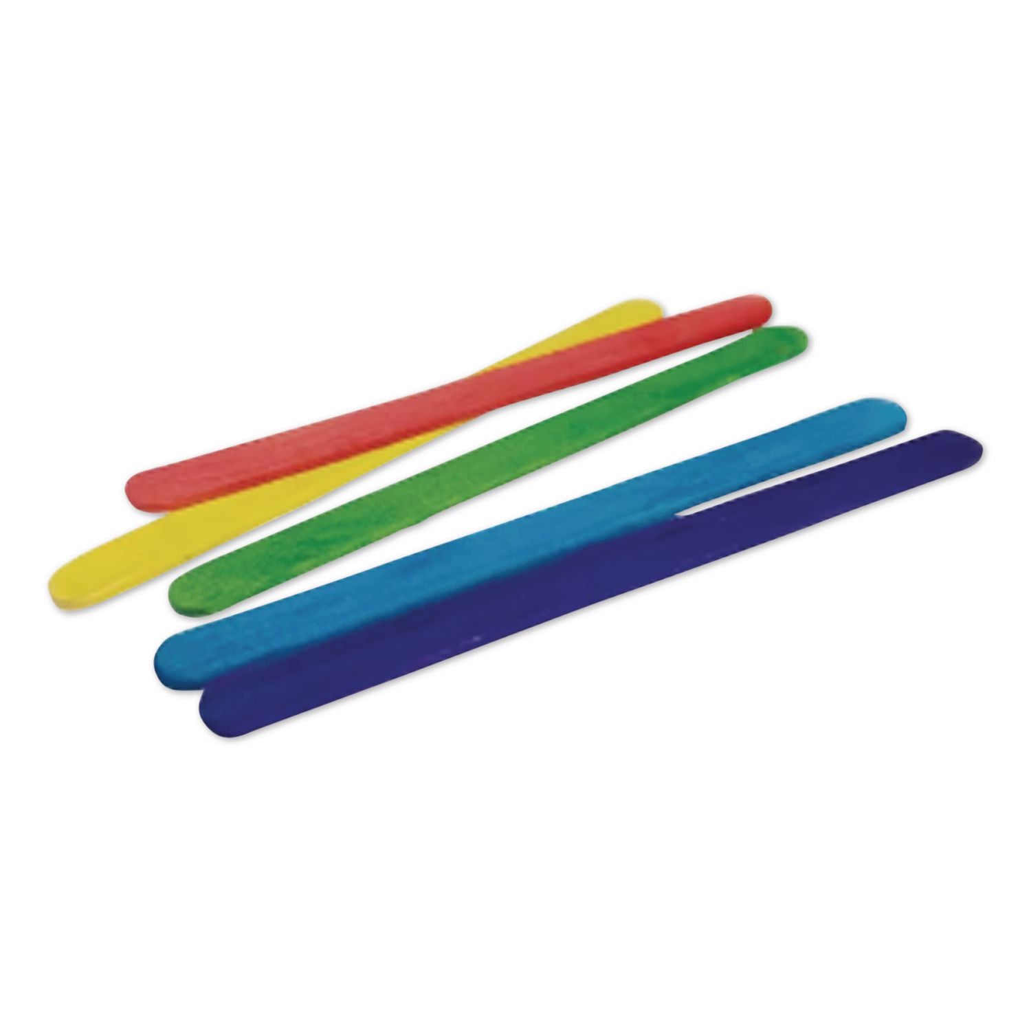 Colored Wood Craft Sticks, 4.5" x 0.38", Assorted, 1,000/Box