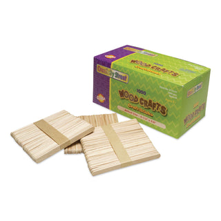 Natural Wood Craft Sticks, 4.5" x 0.38", Natural, 1,000/Box