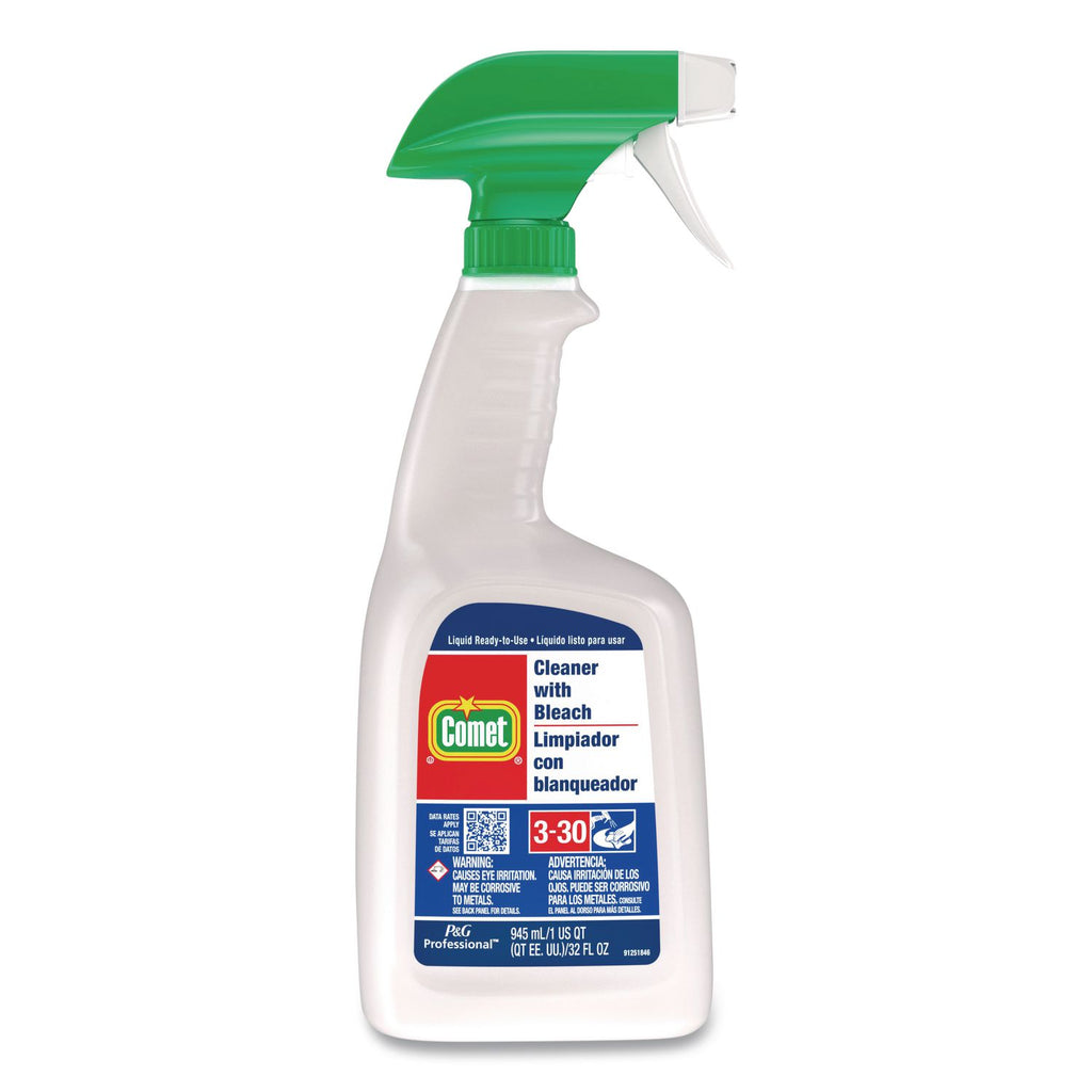 Cleaner with Bleach, 32 oz Spray Bottle, 8/Carton