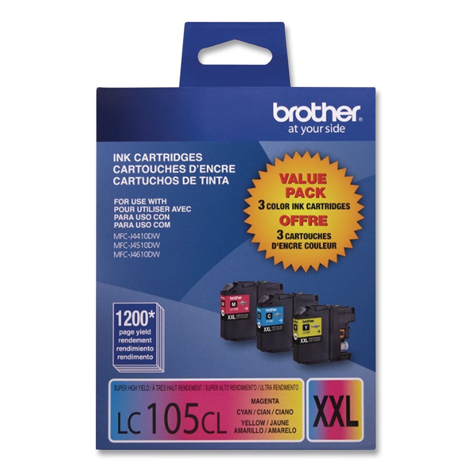 LC1053PKS Innobella Super High-Yield Ink, 1,200 Page-Yield, Cyan/Magenta/Yellow