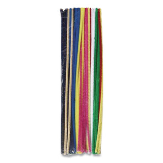 Regular Stems, 12" x 4 mm, Metal Wire, Polyester, Assorted, 1,000/Box