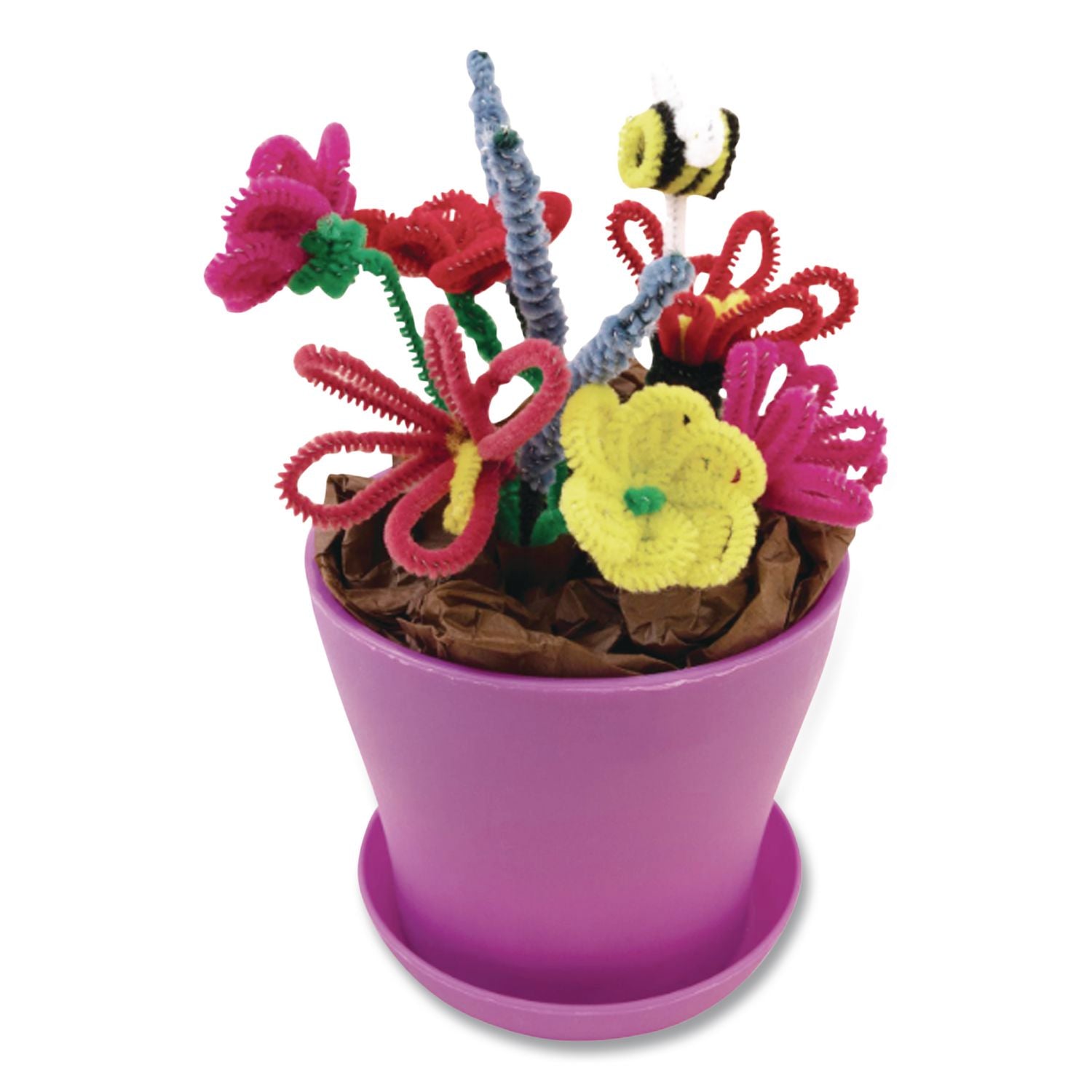 Regular Stems, 12" x 4 mm, Metal Wire, Polyester, Assorted, 1,000/Box