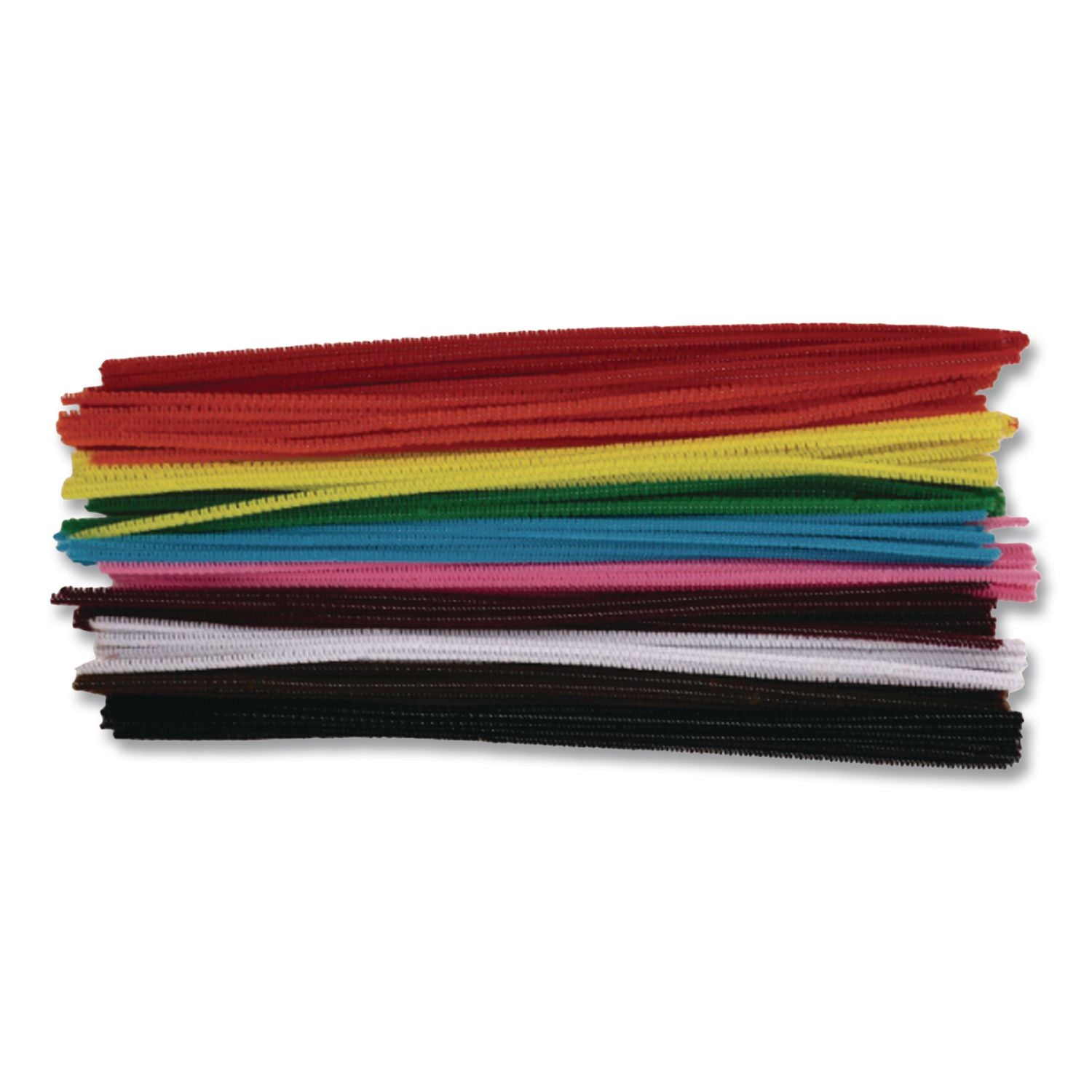 Regular Stems, 12" x 4 mm, Metal Wire, Polyester, Assorted, 1,000/Box
