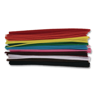 Regular Stems, 12" x 4 mm, Metal Wire, Polyester, Assorted, 1,000/Box