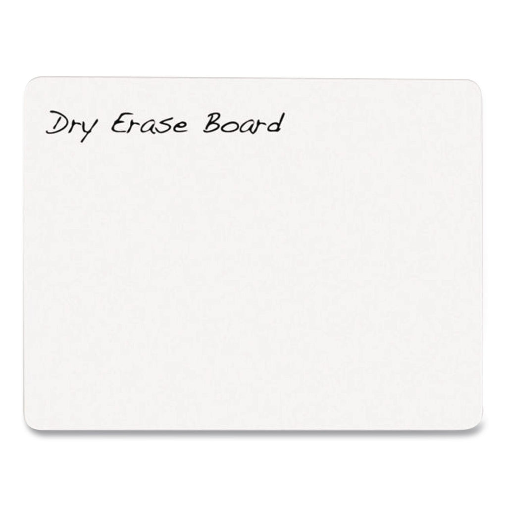 Unruled Dry Erase Student Boards, 12 x 9, White Surface, 10/Set