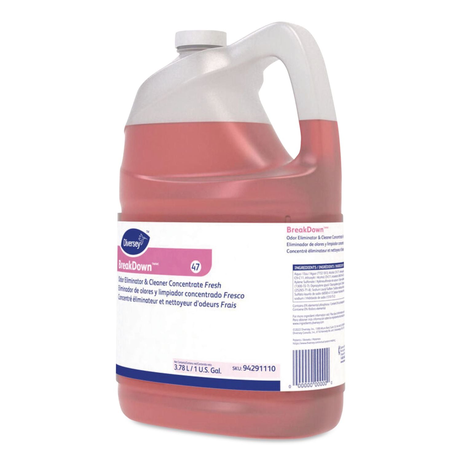 Breakdown Odor Eliminator, Fresh Scent, Liquid, 1 gal Bottle