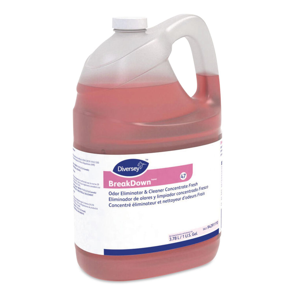 Breakdown Odor Eliminator, Fresh Scent, Liquid, 1 gal Bottle