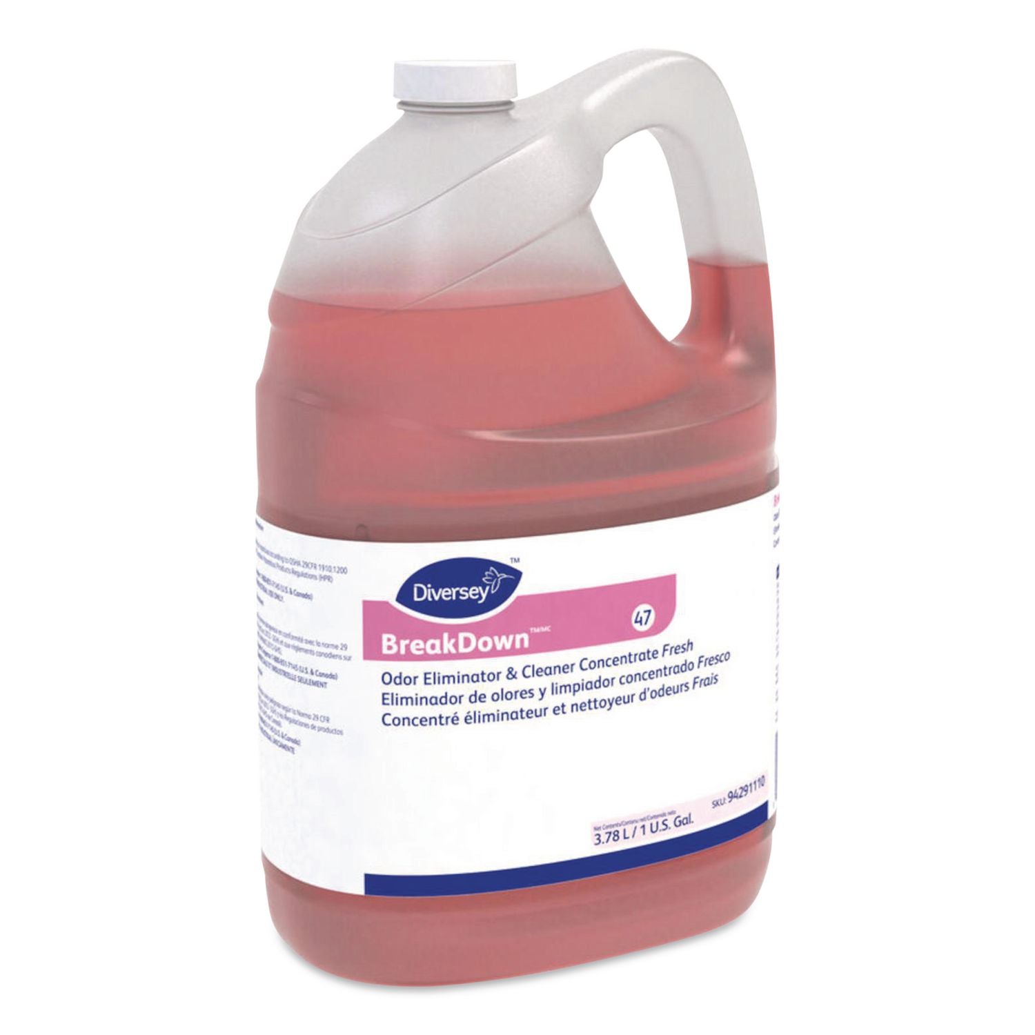 Breakdown Odor Eliminator, Fresh Scent, Liquid, 1 gal Bottle
