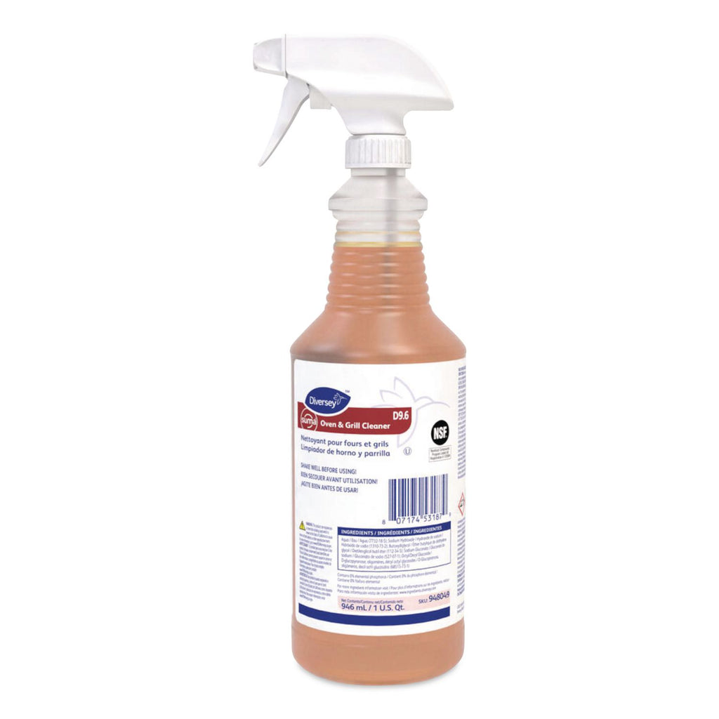 Suma Oven and Grill Cleaner, Neutral, 32 oz, Spray Bottle, 12/Carton