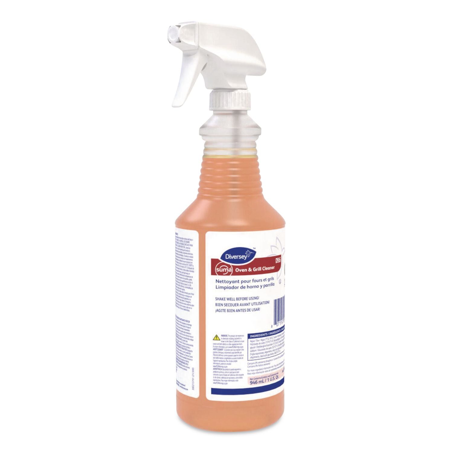 Suma Oven and Grill Cleaner, Neutral, 32 oz, Spray Bottle, 12/Carton