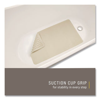 Safti-Grip Latex-Free Vinyl Bath Mat, 16 x 28, White