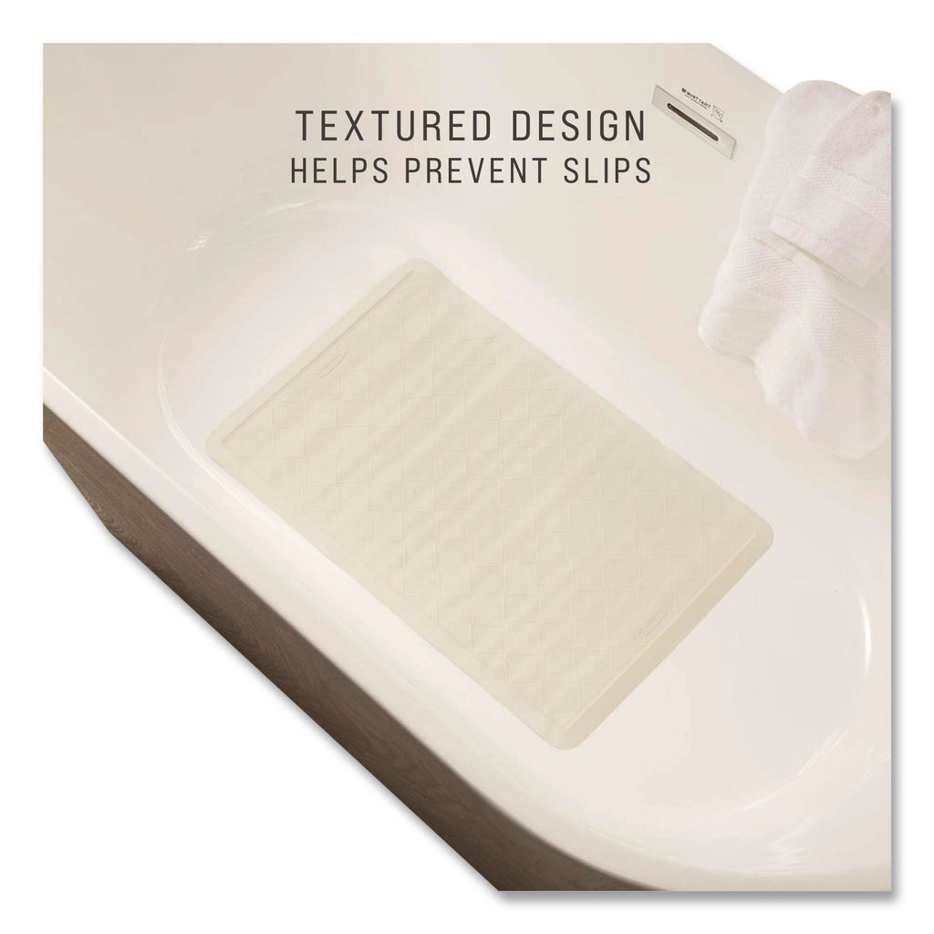 Safti-Grip Latex-Free Vinyl Bath Mat, 16 x 28, White