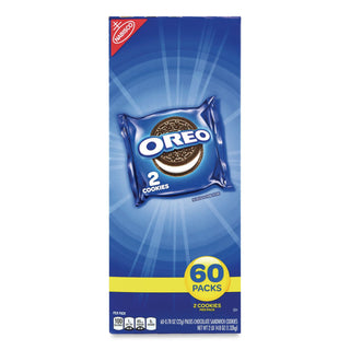 Oreo Chocolate Sandwich Cookies, 0.78 Oz Pack, 2 Cookies/pack, 60 Packs/box, Ships In 1-3 Business Days