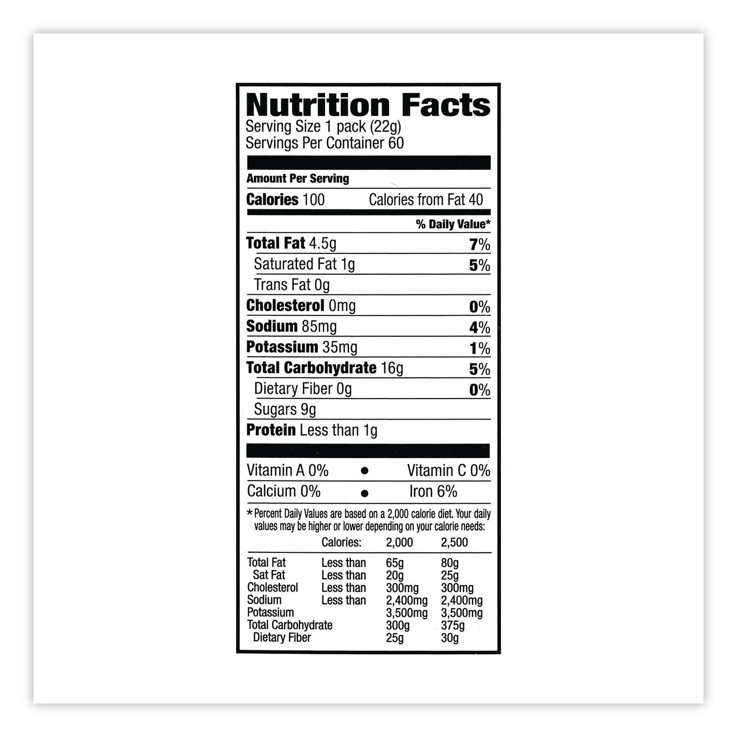 Oreo Chocolate Sandwich Cookies, 0.78 Oz Pack, 2 Cookies/pack, 60 Packs/box, Ships In 1-3 Business Days