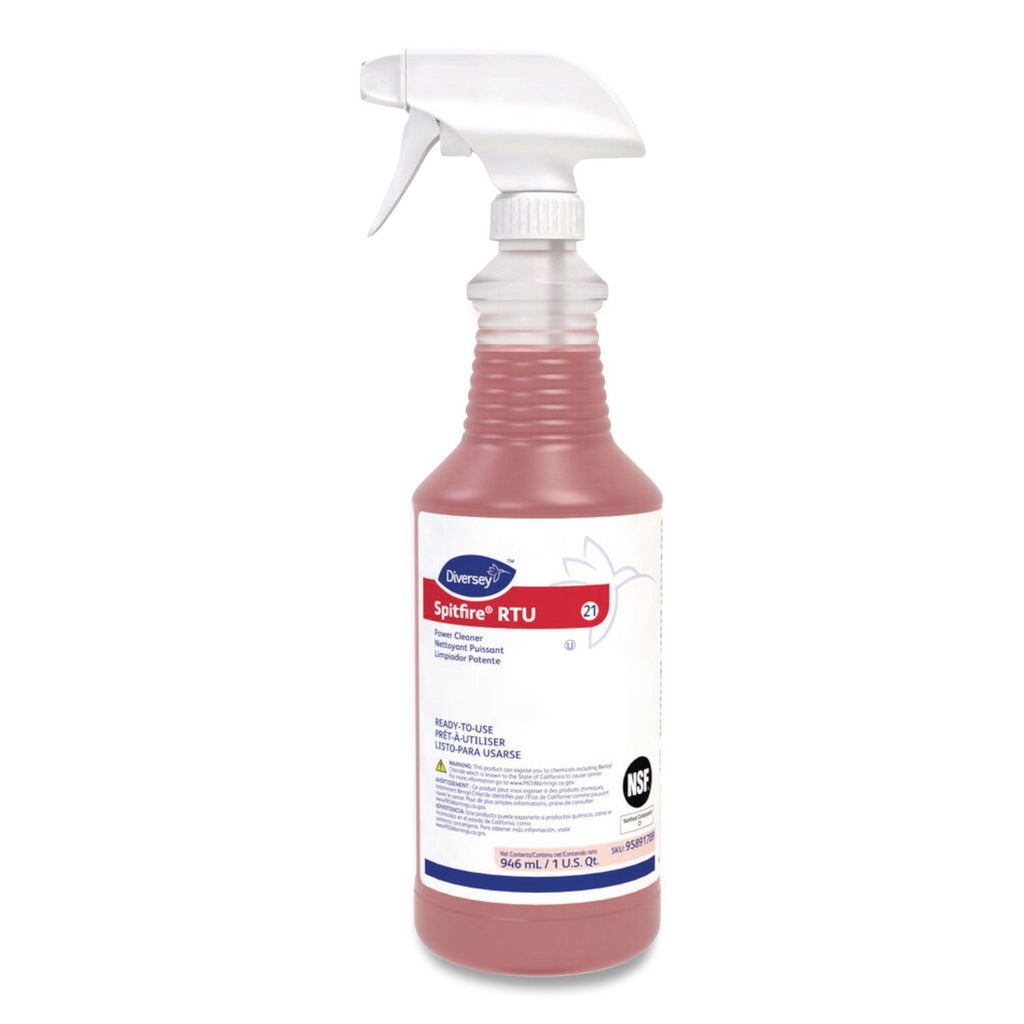 Spitfire Power Cleaner, Liquid, Fresh Pine Scent, 32 oz Spray Bottle, 12/Carton
