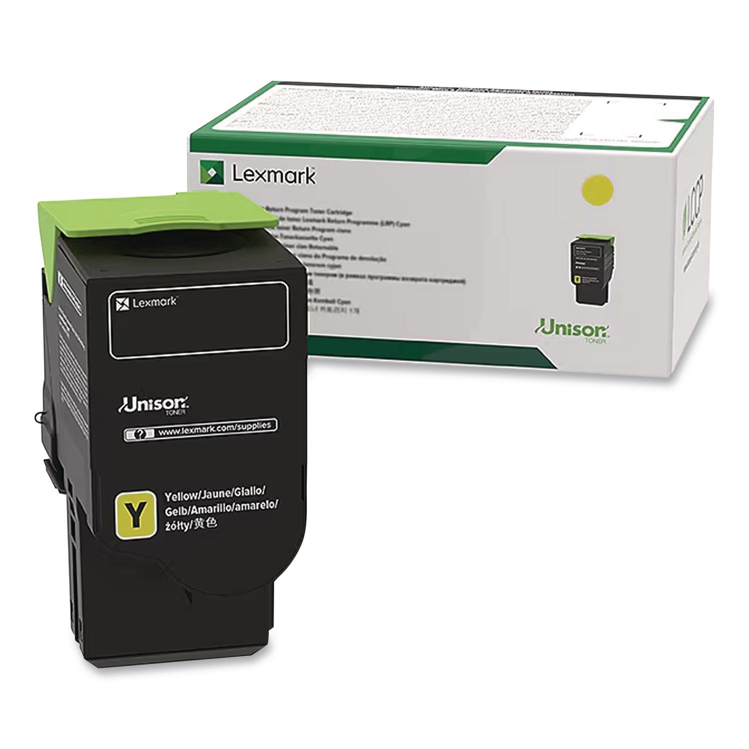 74C10Y0 Return Program Unison Toner, 3,000 Page-Yield, Yellow