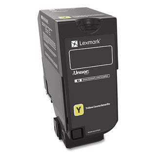 74C00YG Return Program Toner, 3,000 Page-Yield, Yellow