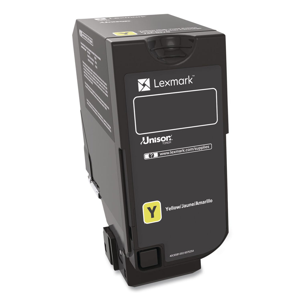 74C0HYG High-Yield Toner, 12,000 Page-Yield, Yellow