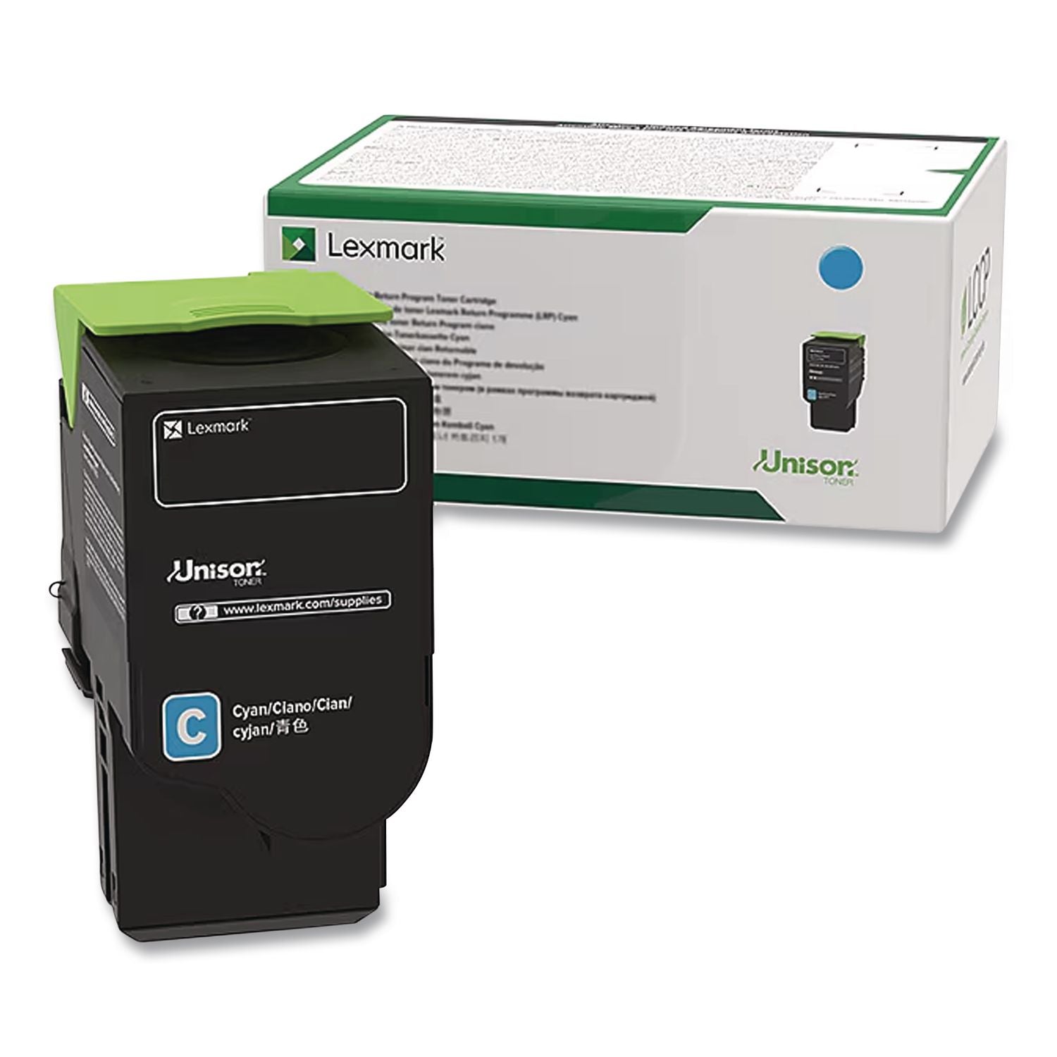 74C1HC0 Return Program Unison High-Yield Toner, 12,000 Page-Yield, Cyan