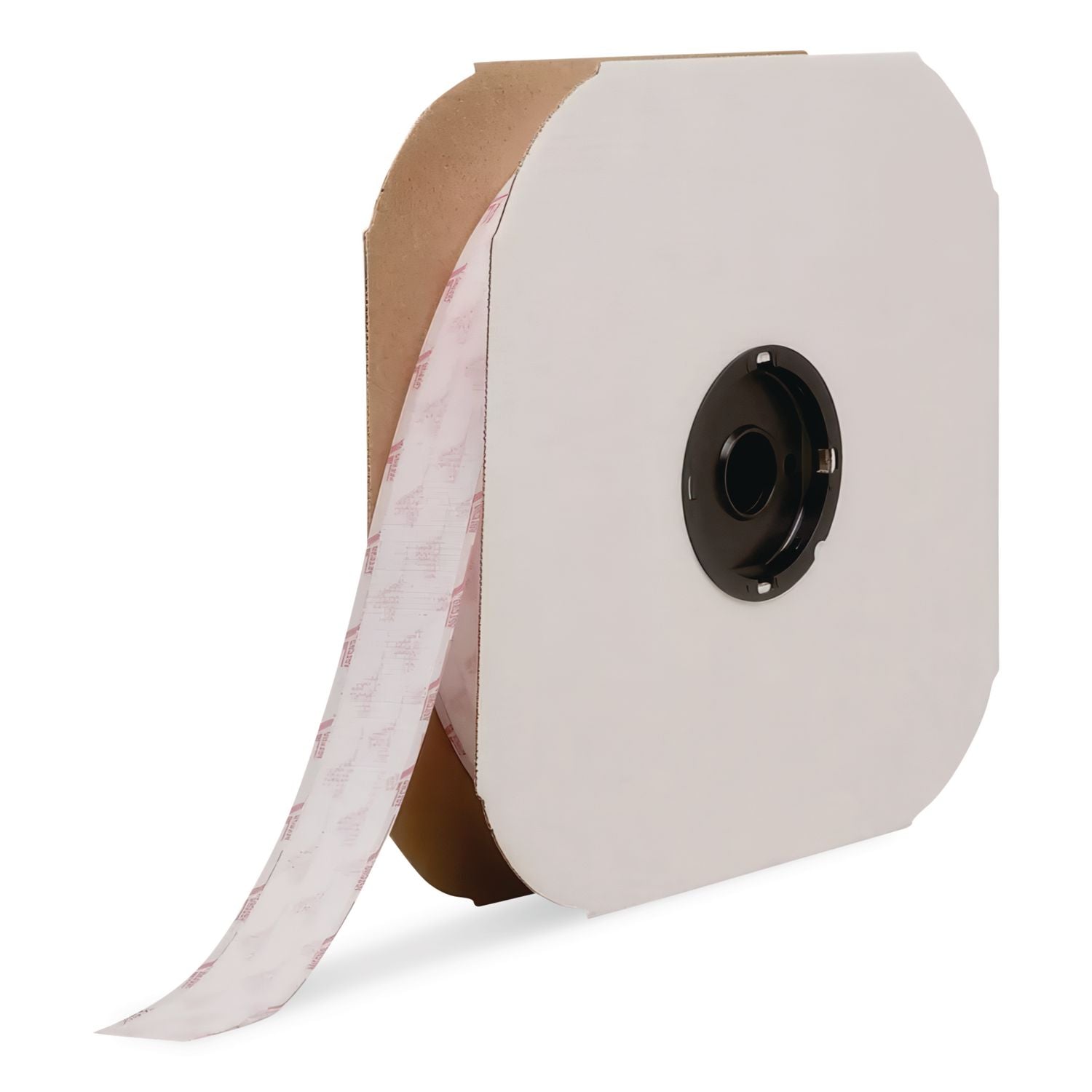 Sticky-Back Fasteners, Hook Side, 1" x 75 ft, White