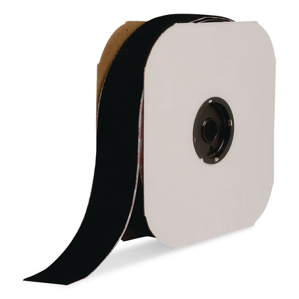 Sticky-Back Fasteners, Loop Side, 2" x 75 ft, Black