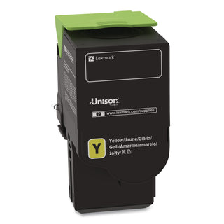 78C1UY0 Return Program Toner, 7,000 Page-Yield, Yellow
