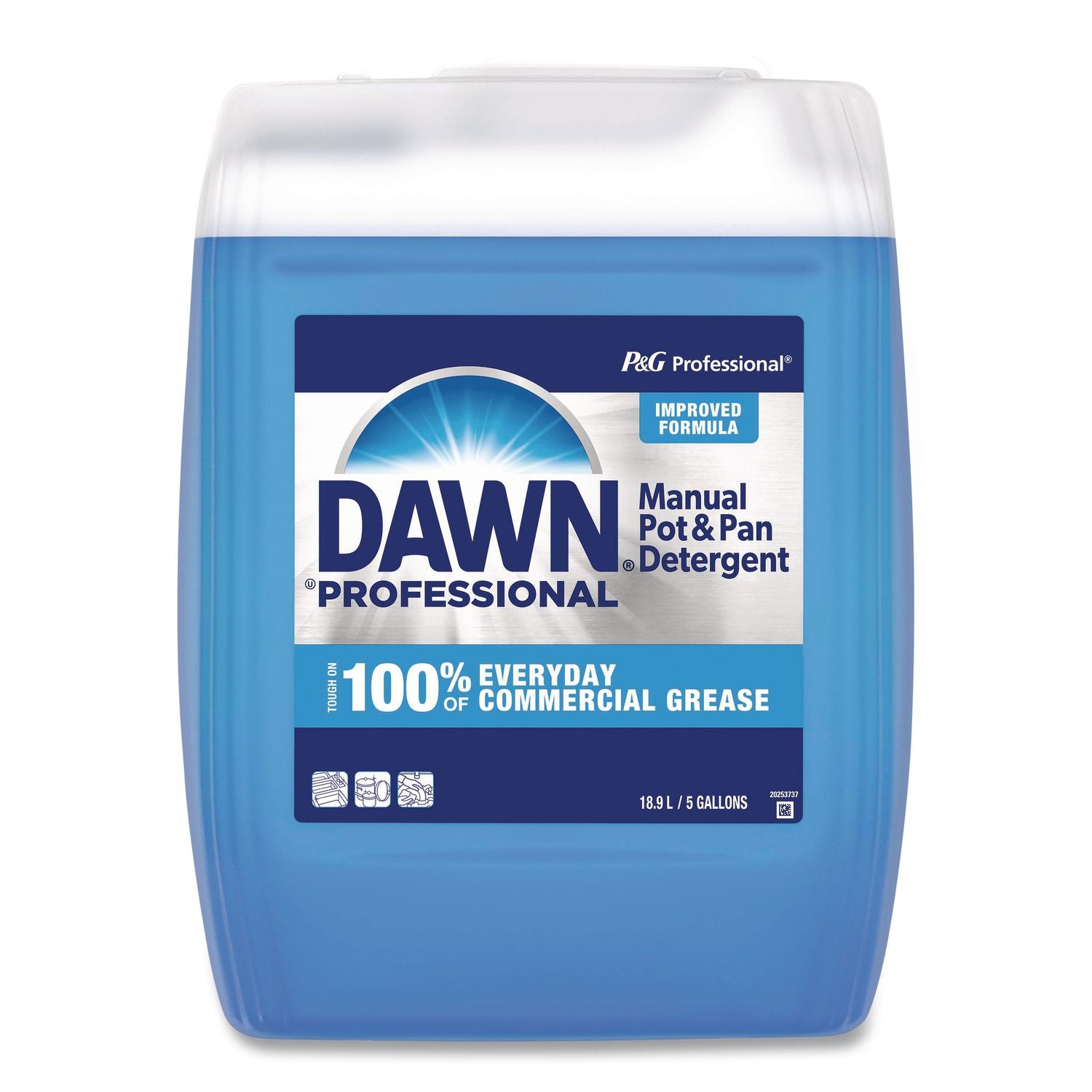 Manual Pot/Pan Dish Detergent, Original Scent, Five Gallon Cube