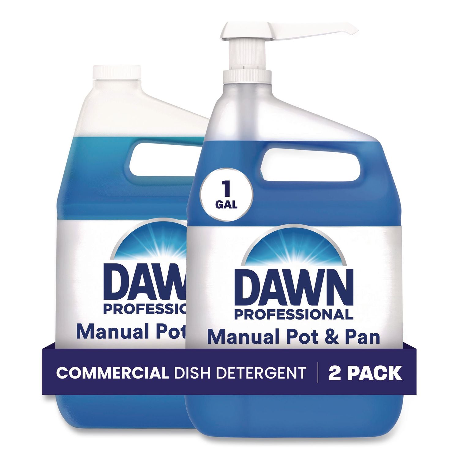 Manual Pot and Pan Dish Detergent, Original Scent, 1 gal Bottle, 2/Carton