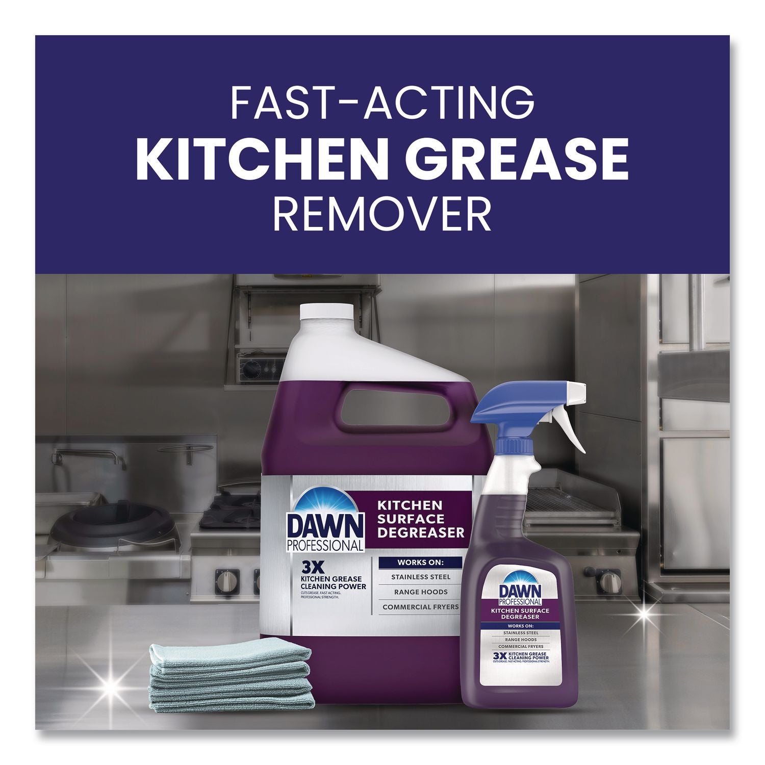 Multi-Surface Heavy Duty Degreaser, Fresh Scent, 1 gal Bottle, 2/Carton