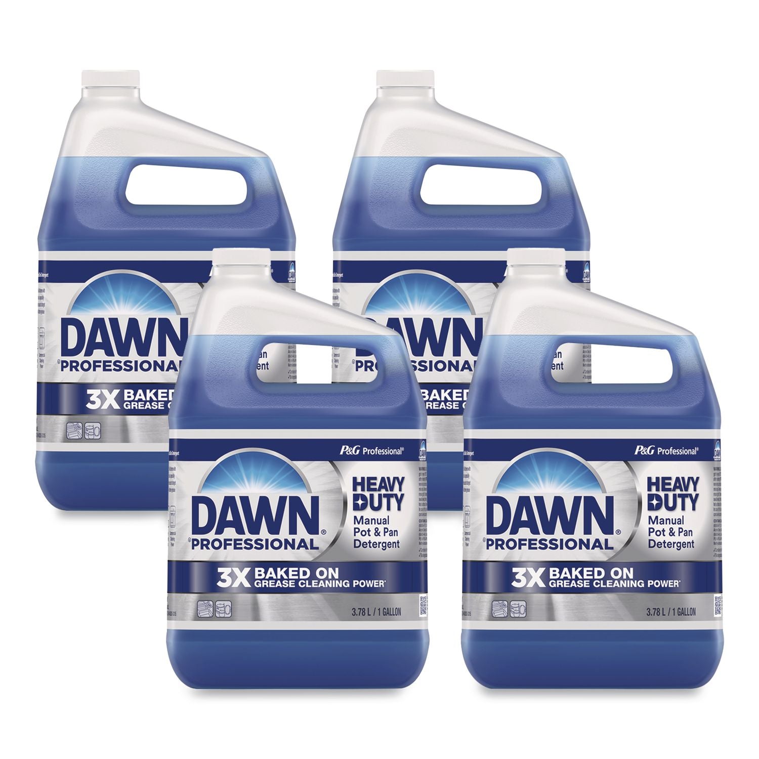 Heavy-Duty Manual Pot/Pan Dish Detergent, Original Scent, 1 gal Bottle, 4/Carton