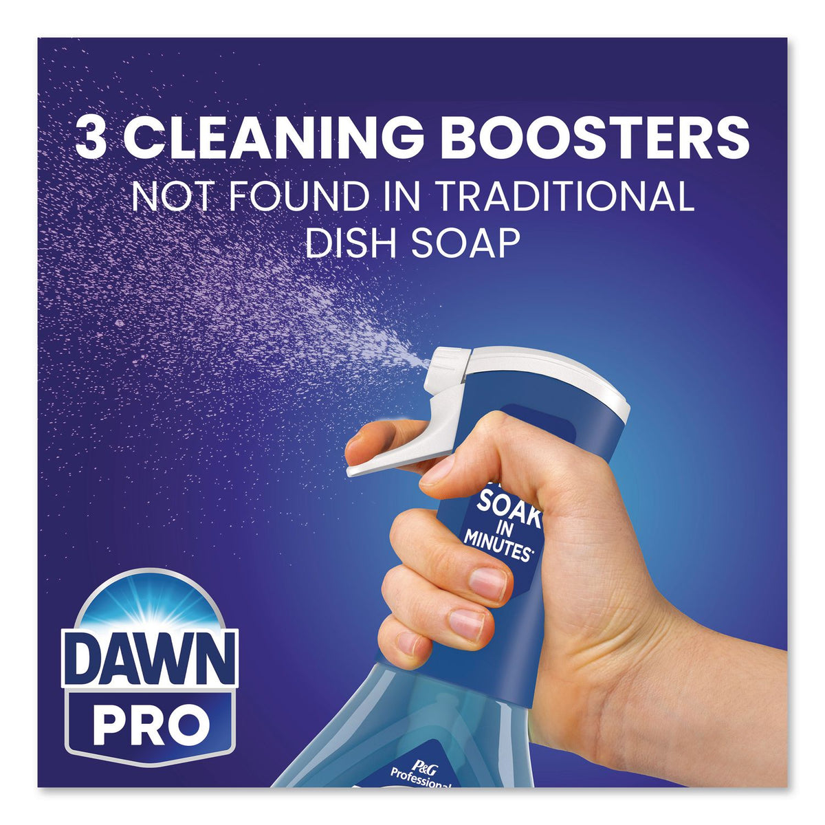 Heavy Duty Powerwash Commercial Dish Spray, Starter Kit with 16 oz Spray Bottle and 5 Refills/Carton