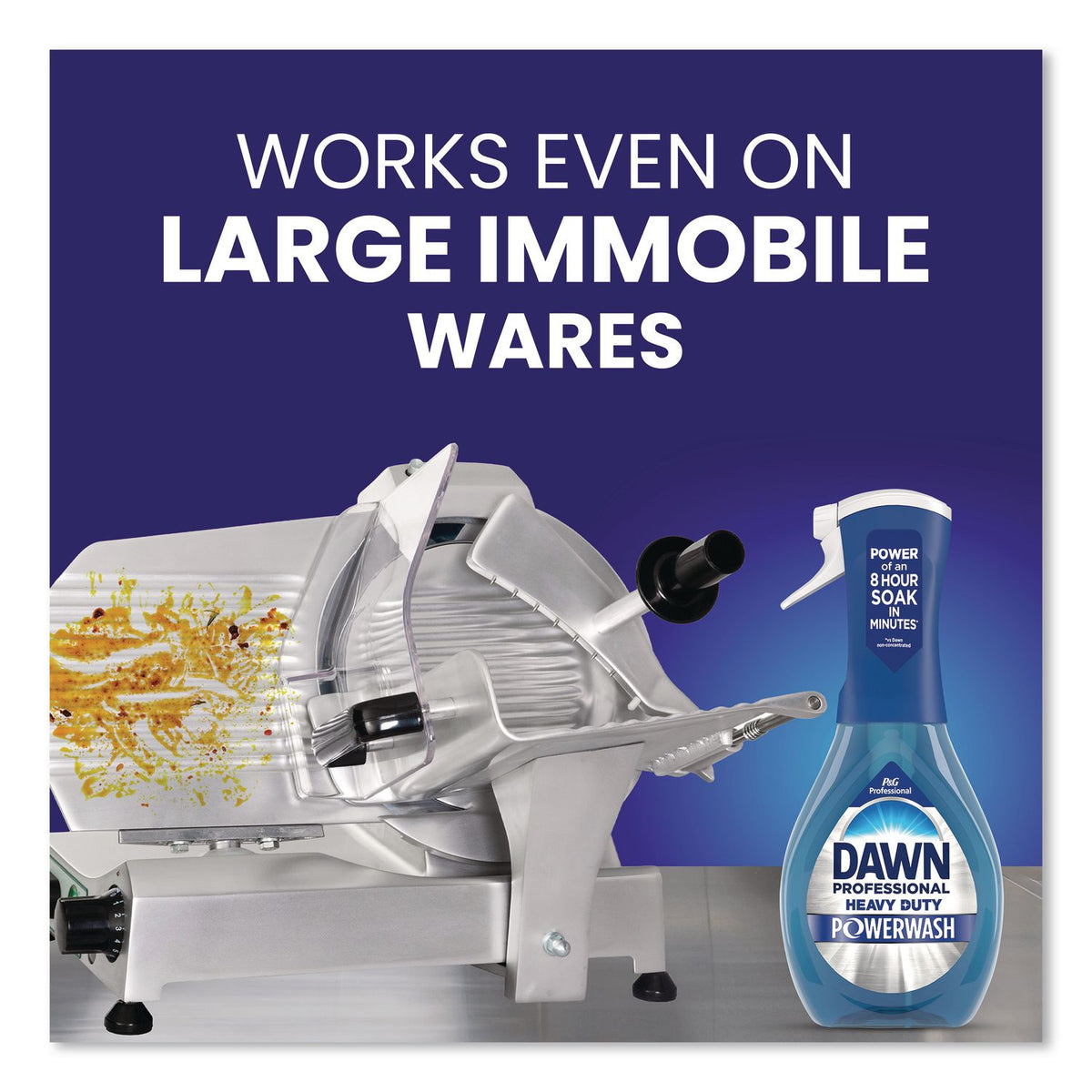 Heavy Duty Powerwash Commercial Dish Spray, Starter Kit with 16 oz Spray Bottle and 5 Refills/Carton