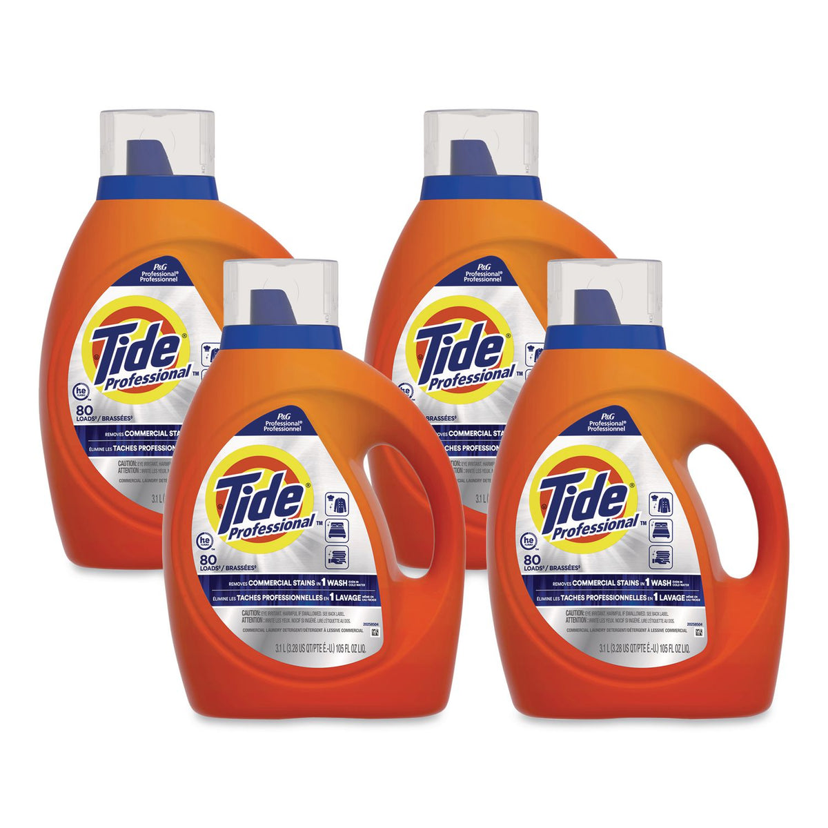 Commercial Liquid Laundry Detergent, 105 oz Pour Bottle, 4/Carton