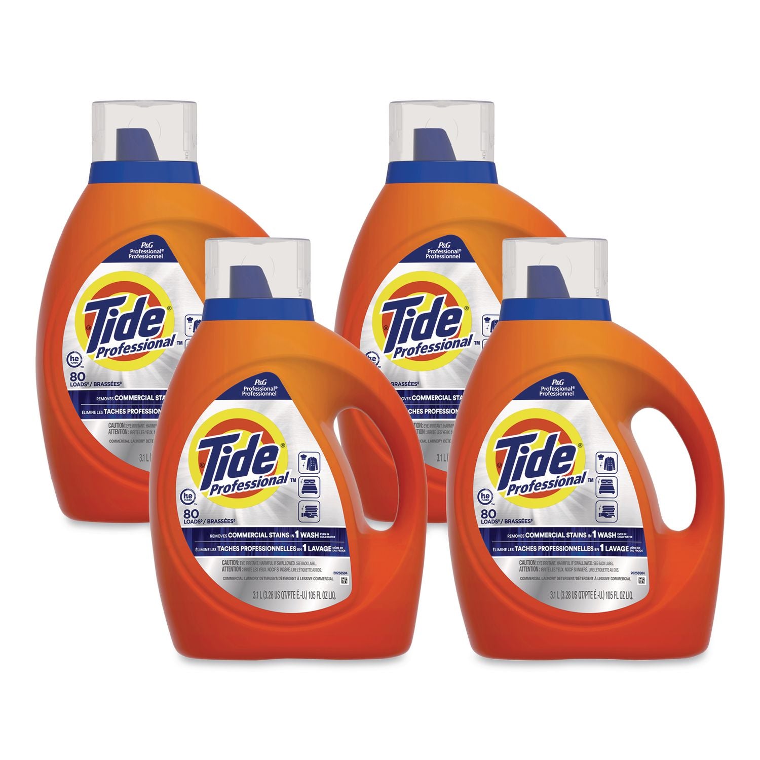 Commercial Liquid Laundry Detergent, 105 oz Pour Bottle, 4/Carton