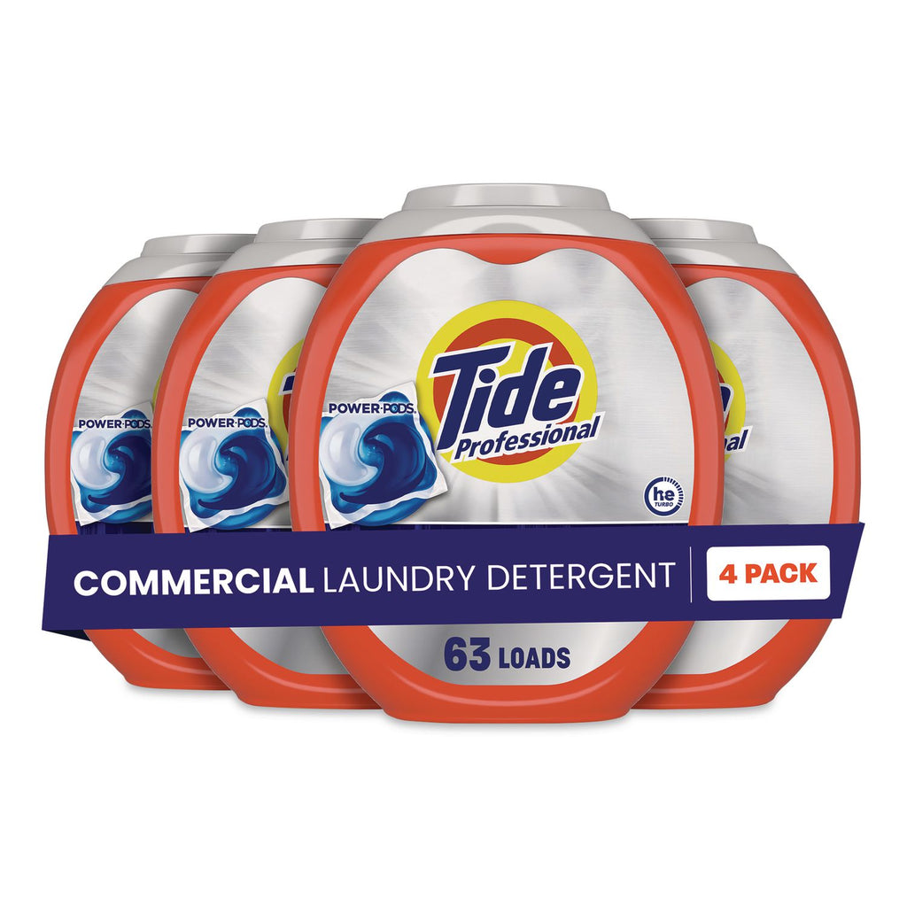 Commercial Power PODS Laundry Detergent, 63 Liquid Pods/Tub, 4 Tubs/Carton