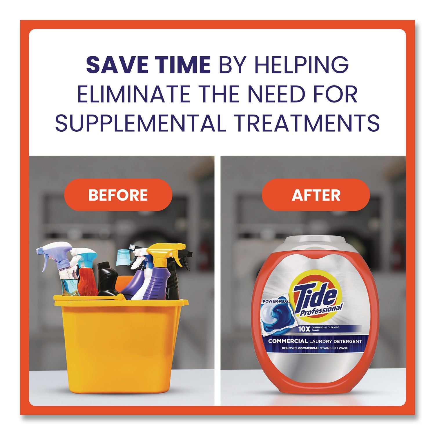 Commercial Power PODS Laundry Detergent, 63 Liquid Pods/Tub, 4 Tubs/Carton