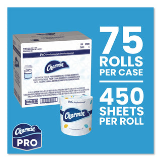 Commercial Bathroom Tissue, Septic Safe, Individually Wrapped, 2-Ply, White, 450 Sheets/Roll, 75 Rolls/Carton