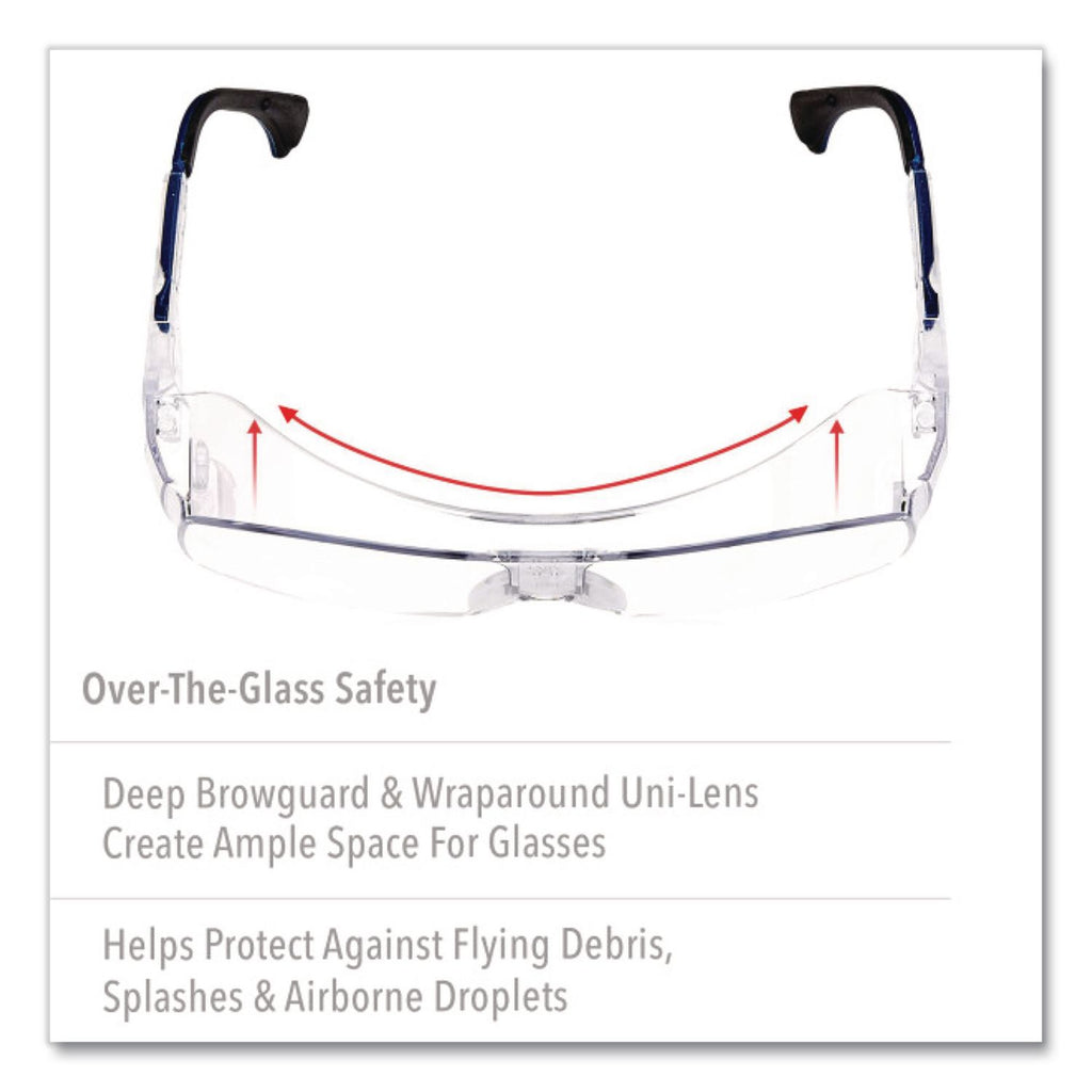 Ultraspec 2001 OTG Safety Eyewear, Clear/Black Frame, Clear Lens