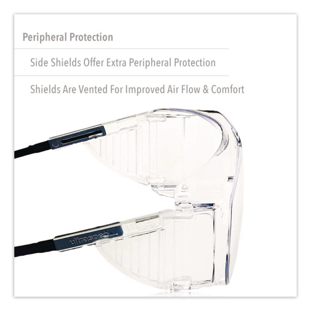 Ultraspec 2001 OTG Safety Eyewear, Clear/Black Frame, Clear Lens