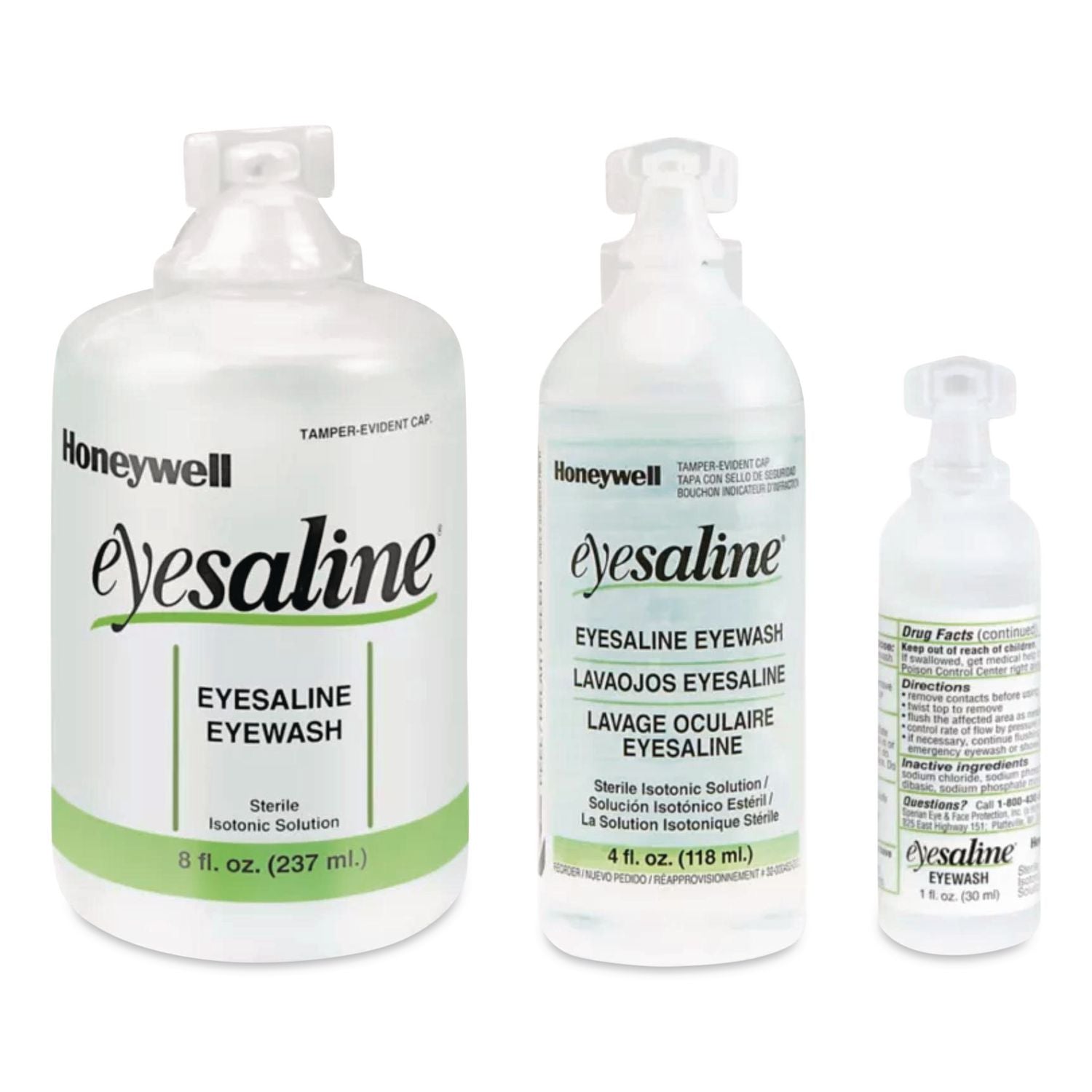 Fendall Eyesaline Eyewash Bottle Refill, 32 oz Bottle, 12/Carton