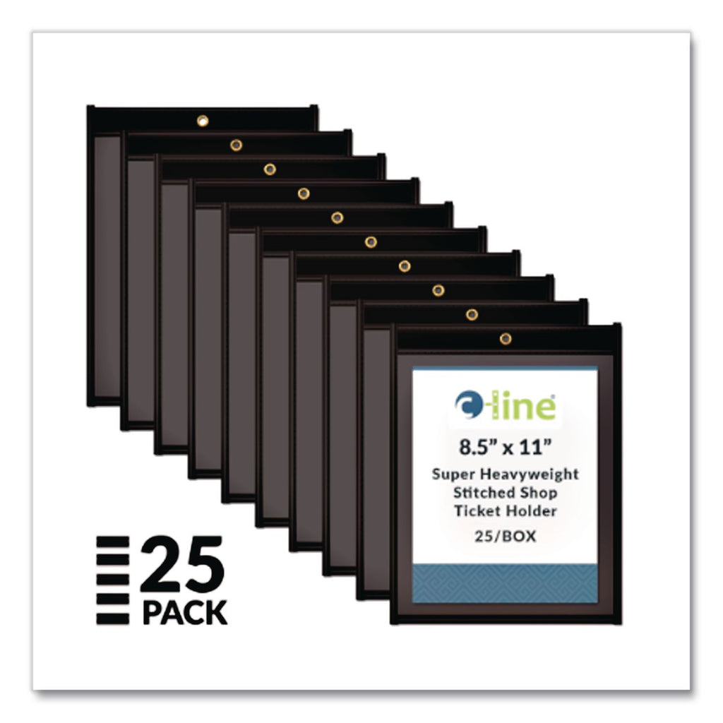 Shop Ticket Holders, Stitched, One Side Clear, 50 Sheets, 8.5 x 11, 25/Box