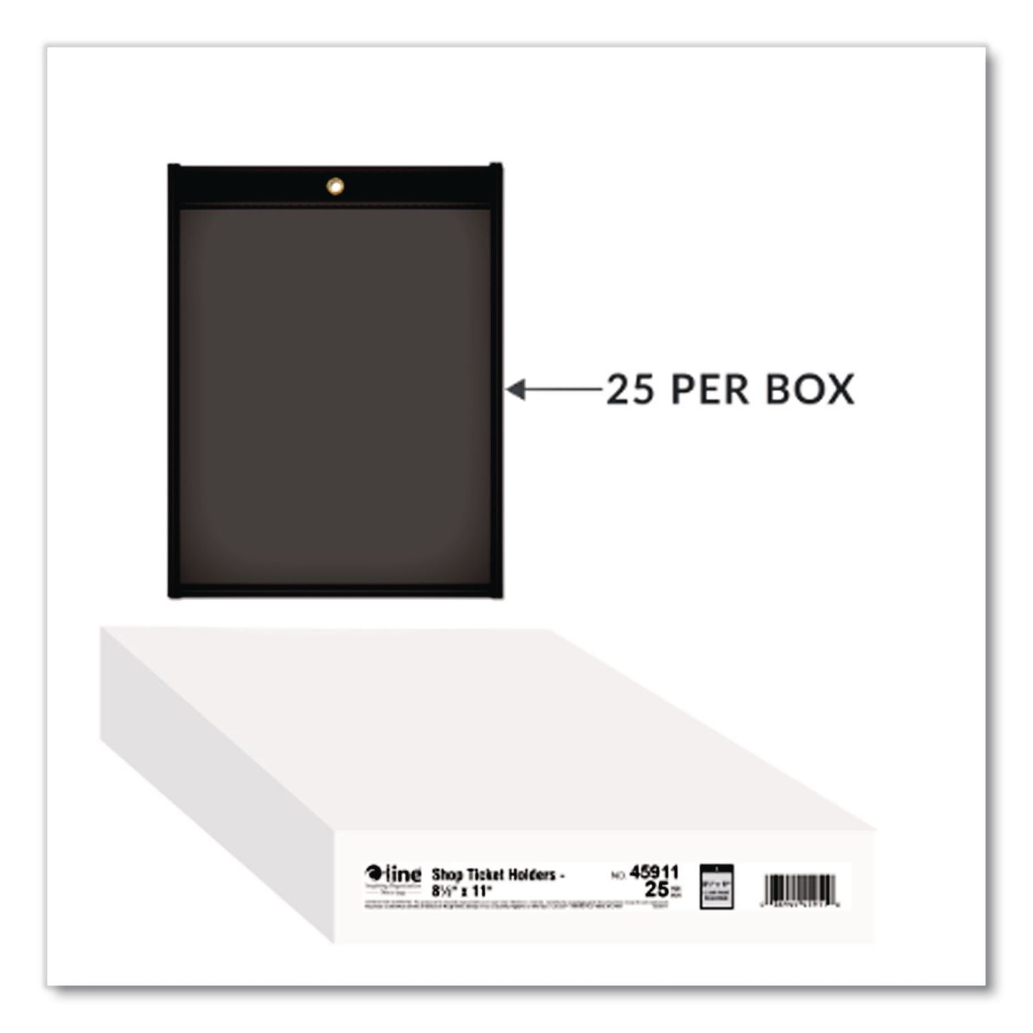 Shop Ticket Holders, Stitched, One Side Clear, 50 Sheets, 8.5 x 11, 25/Box