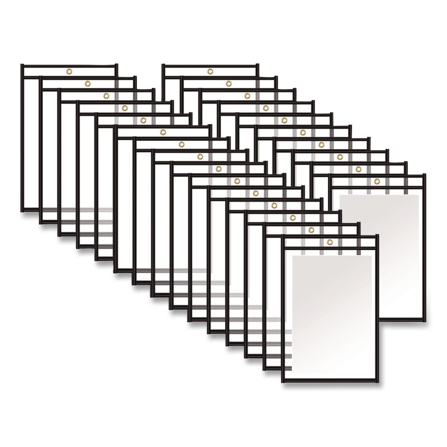 Shop Ticket Holders, Stitched, Both Sides Clear, 50 Sheets, 6 x 9, 25/Box