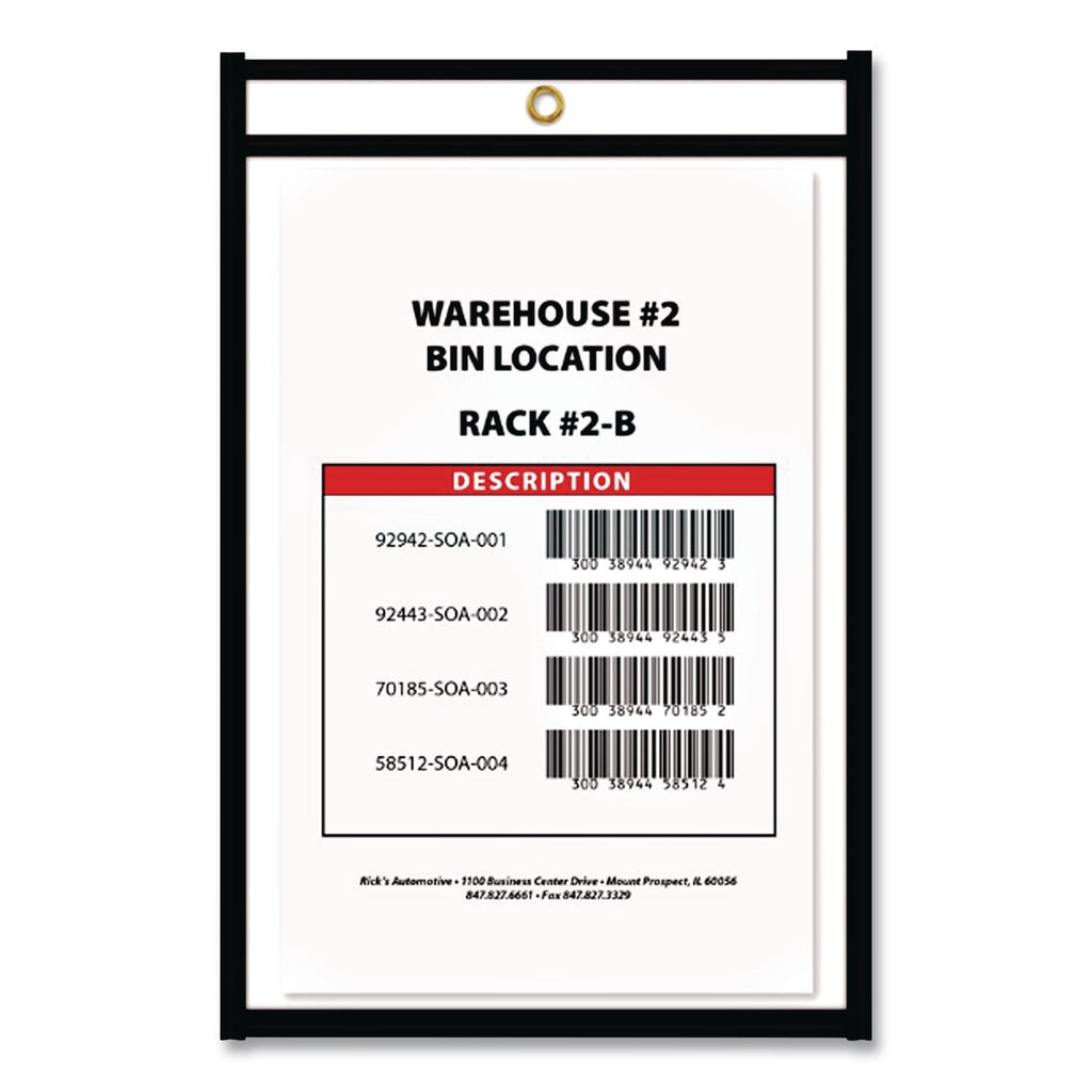 Shop Ticket Holders, Stitched, Both Sides Clear, 50 Sheets, 6 x 9, 25/Box