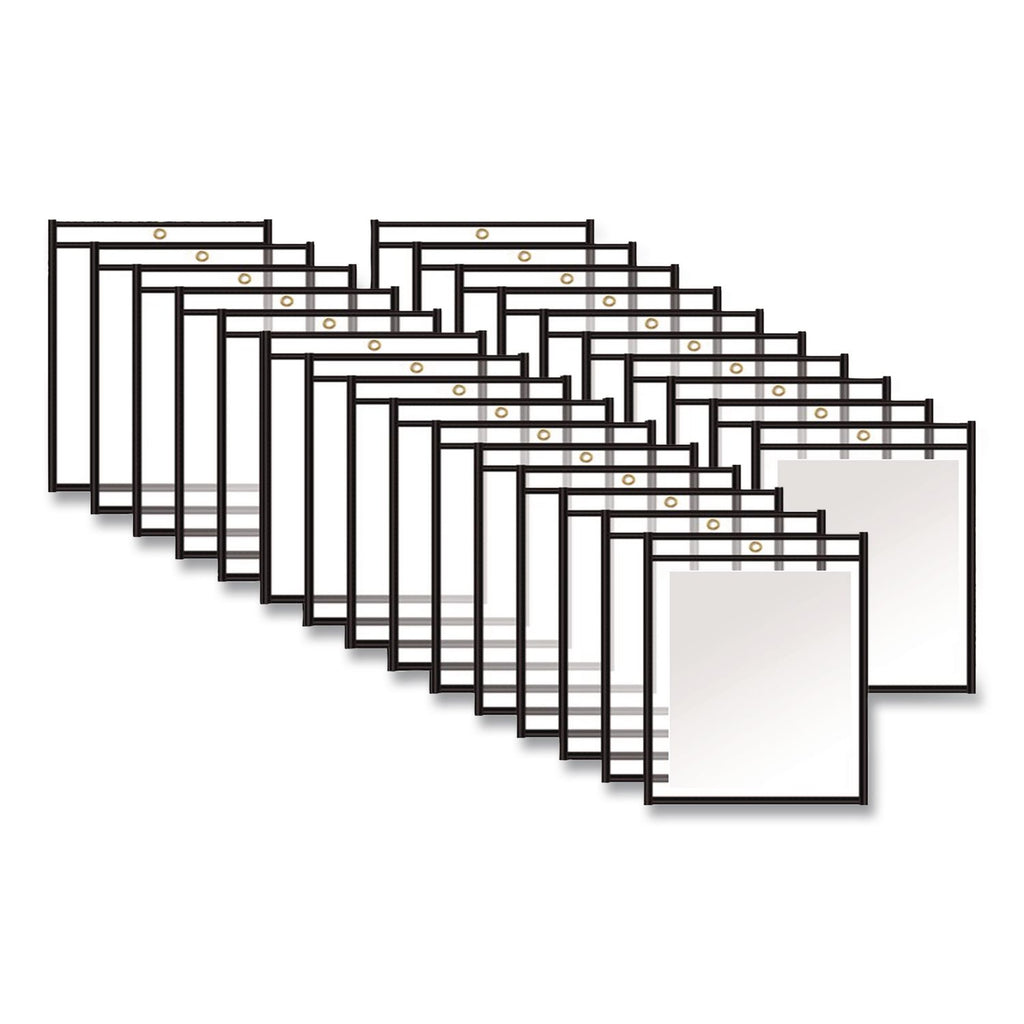 Shop Ticket Holders, Stitched, Both Sides Clear, 75", 12 x 15, 25/BX