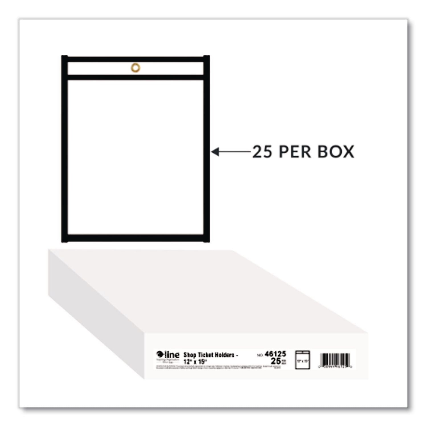 Shop Ticket Holders, Stitched, Both Sides Clear, 75", 12 x 15, 25/BX
